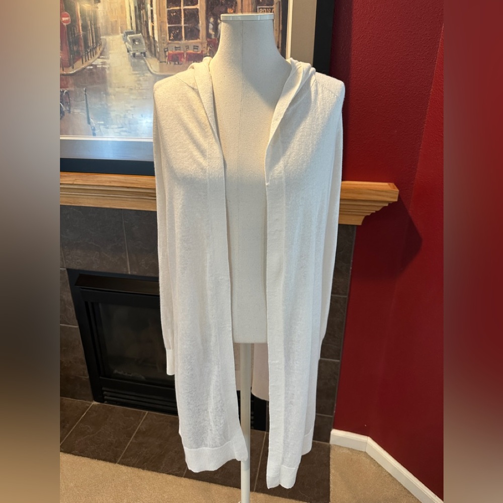 LOFT Cream Hooded Women's Cardigan